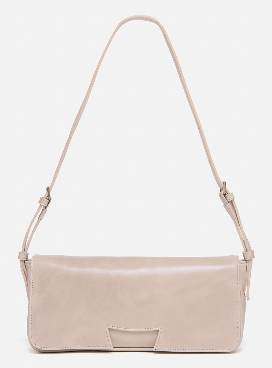 BOLSA HALF H DE COURO | CREME