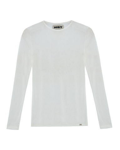 BLUSA TRICOT SLIM TRANSPARENTE | BRANCO