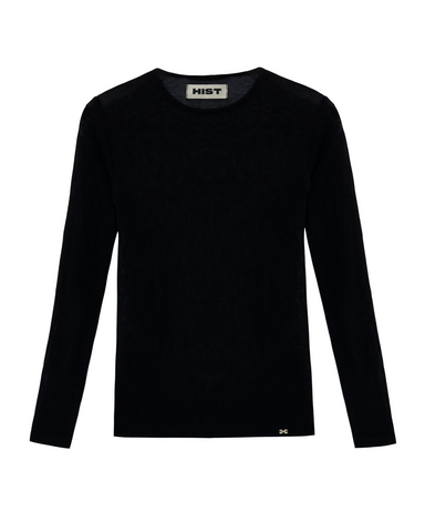 BLUSA TRICOT SLIM TRANSPARENTE | PRETO